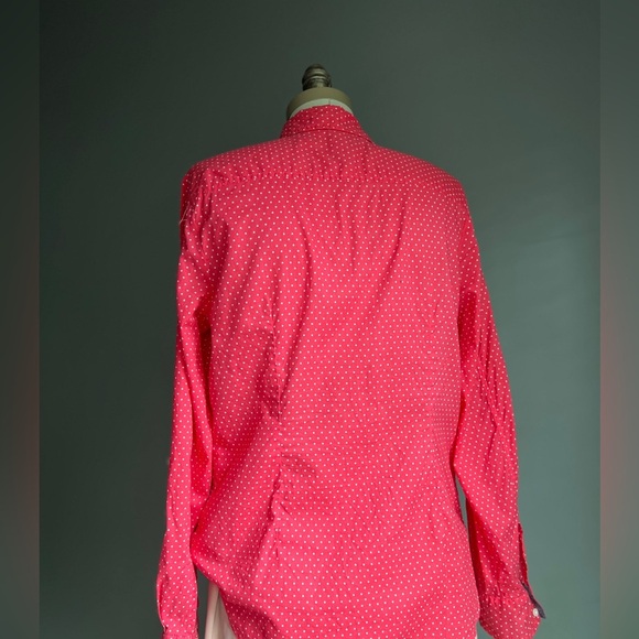 Tommy Hilfiger Polka Dot Button-Up Shirt Pink and White M - Picture 6 of 9